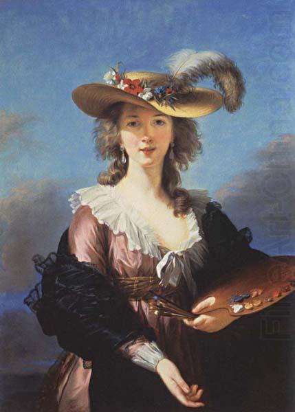 Self-Portrait in a Straw, Elisabeth-Louise Vigee-Lebrun